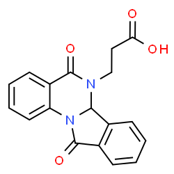 3-(5,11-dioxoisoindolo[2,1-a]quinazolin-6(5H,6aH,11H)-yl)propanoic acid结构式