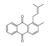 2-methyl-1-(3-methylbut-2-enyl)anthracene-9,10-dione Structure