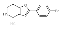 2-(4-Bromophenyl)-4,5,6,7-tetrahydrofuro-[3,2-c]pyridine hydrochloride structure