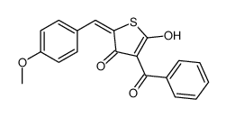 (2Z)-4-benzoyl-5-hydroxy-2-[(4-methoxyphenyl)methylidene]thiophen-3-one结构式