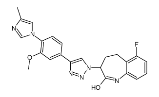 6-fluoro-3-(4-(3-Methoxy-4-(4-Methyl-1H-imidazol-1-yl)phenyl)-1H-1,2,3-triazol-1-yl)-4,5-dihydro-1H-benzo[b]azepin-2(3H)-one picture