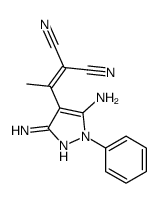 2-[1-(3,5-diamino-1-phenylpyrazol-4-yl)ethylidene]propanedinitrile Structure