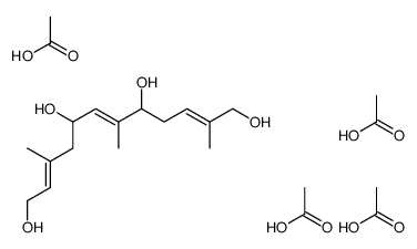 acetic acid,2,6,10-trimethyldodeca-2,6,10-triene-1,5,8,12-tetrol Structure