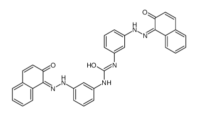 1,3-bis[3-[2-(2-oxonaphthalen-1-ylidene)hydrazinyl]phenyl]urea结构式