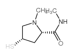 2-Pyrrolidinecarboxamide,4-mercapto-N,1-dimethyl-,(2S-cis)-(9CI) structure