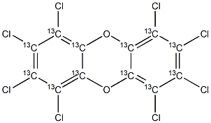 八氯二苯并对二恶英-13C12结构式