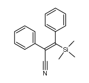 2,3-diphenyl-3-(trimethylsilyl)prop-2-enenitrile结构式