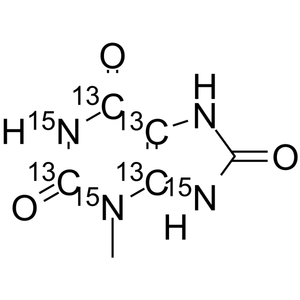 3-Methyluric Acid-13C4,15N3结构式