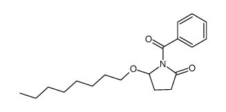 1-benzoyl 5-n-octyloxy pyrrolidin-2-one结构式