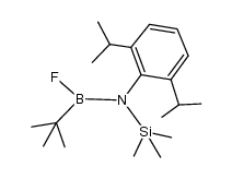 t-butyl-fluoro-{2,6-diisopropylphenyl(trimethylsilyl)amino}borane结构式