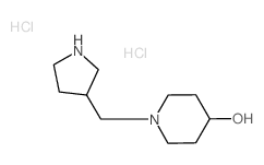 1-(3-Pyrrolidinylmethyl)-4-piperidinol dihydrochloride结构式