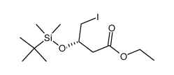 ethyl (S)-3-((tert-butyldimethylsilyl)oxy)-4-iodobutanoate结构式