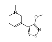 1,2,5,6-Tetrahydro-3-(3-methoxy-1,2,5-thiadiazol-4-yl)-1-methylpyridine结构式