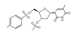 3'-O-mesyl-5'-O-tosylthymidine结构式