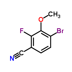 4-溴-2-氟-3-甲氧基苯甲腈结构式