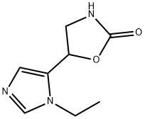 2-Oxazolidinone, 5-(1-ethyl-1H-imidazol-5-yl)- Structure