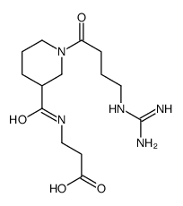 3-[[1-[4-(diaminomethylideneamino)butanoyl]piperidine-3-carbonyl]amino]propanoic acid Structure