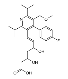 6-Heptenoic acid, 7-[4-(4-fluorophenyl)-5-(methoxymethyl)-2,6-bis(1-methylethyl)-3-pyridinyl]-3,5-dihydroxy-, [R*,S*-(E)]-(+-)- Structure