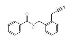 [2-(benzoylamino-methyl)-phenyl]-acetonitrile结构式