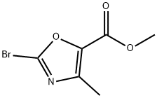 2-溴-4-甲基-噁唑-5-羧酸甲酯结构式