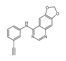 N-(3-ethynylphenyl)-[1,3]dioxolo[4,5-g]quinazolin-8-amine结构式