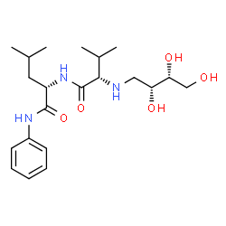 N-[(2RS,3RS)-2,3,4-Trihydroxy-butyl]-Val-Leu-anilide structure