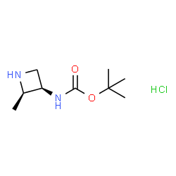 tert-butyl N-[cis-2-methylazetidin-3-yl]carbamate;hydrochloride structure