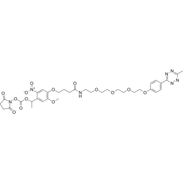 PC Methyltetrazine-PEG4-NHS carbonate ester structure