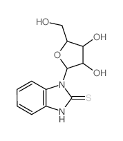 2H-Benzimidazole-2-thione,1,3-dihydro-1-b-D-ribofuranosyl- structure