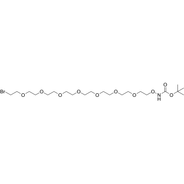 t-Boc-Aminooxy-PEG7-bromide structure