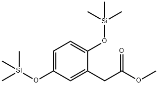 [2,5-Bis(trimethylsilyloxy)phenyl]acetic acid methyl ester结构式