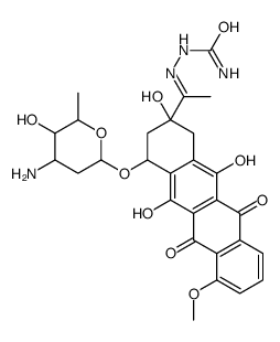 [(E)-1-[4-(4-amino-5-hydroxy-6-methyloxan-2-yl)oxy-2,5,12-trihydroxy-7-methoxy-6,11-dioxo-3,4-dihydro-1H-tetracen-2-yl]ethylideneamino]urea Structure