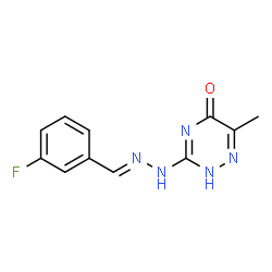 3-fluorobenzaldehyde (6-methyl-5-oxo-4,5-dihydro-1,2,4-triazin-3-yl)hydrazone Structure