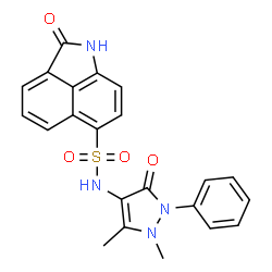 N-(1,5-Dimethyl-3-oxo-2-phenyl-2,3-dihydro-1H-pyrazol-4-yl)-2-oxo-1,2-dihydrobenzo[cd]indole-6-sulfonamide Structure