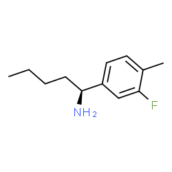 (1S)-1-(3-FLUORO-4-METHYLPHENYL)PENTYLAMINE结构式