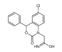 2-(6-chloro-2-oxo-4-phenyl-4H-3,1-benzoxazin-1-yl)acetamide Structure