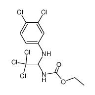 [2,2,2-Trichloro-1-(3,4-dichloro-phenylamino)-ethyl]-carbamic acid ethyl ester结构式