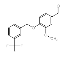 3-METHOXY-4-([3-(TRIFLUOROMETHYL)BENZYL]OXY)BENZENECARBALDEHYDE Structure