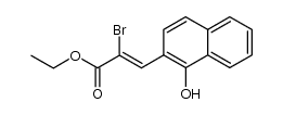 ethyl 2-bromo-3-(1-hydroxynaphthalen-2-yl)prop-2-enoate结构式