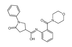 N-[2-(Morpholinocarbonyl)phenyl]-2-oxo-1-phenyl-4-pyrrolidinecarboxamide Structure