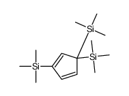 [1,3-bis(trimethylsilyl)cyclopenta-2,4-dien-1-yl]-trimethylsilane结构式