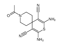 9-acetyl-2,4-diamino-3-thia-9-azaspiro[5.5]undeca-1,4-diene-1,5-dicarbonitrile Structure