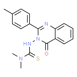 1,1-dimethyl-3-[2-(4-methylphenyl)-4-oxoquinazolin-3(4H)-yl]thiourea structure