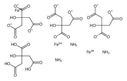 triammonium triiron tetracitrate结构式