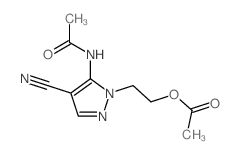 2-(5-acetamido-4-cyano-pyrazol-1-yl)ethyl acetate Structure