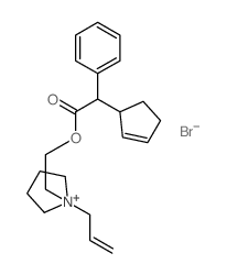 Pyrrolidinium,1-[2-[[2-(2-cyclopenten-1-yl)-2-phenylacetyl]oxy]ethyl]-1-(2-propen-1-yl)-,bromide (1:1) picture