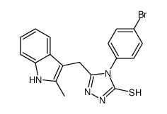 4-(4-bromophenyl)-3-[(2-methyl-1H-indol-3-yl)methyl]-1H-1,2,4-triazole-5-thione Structure