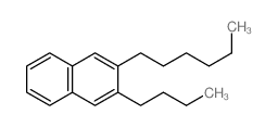 2-n-Butyl-3-n-hexylnaphthalene结构式