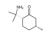 (+)-(1R,4Ξ)-8-amino-p-menthan-3-one Structure