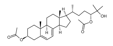 25-hydroxycholesta-5,7-dien-3β,24-diyl diacetate结构式